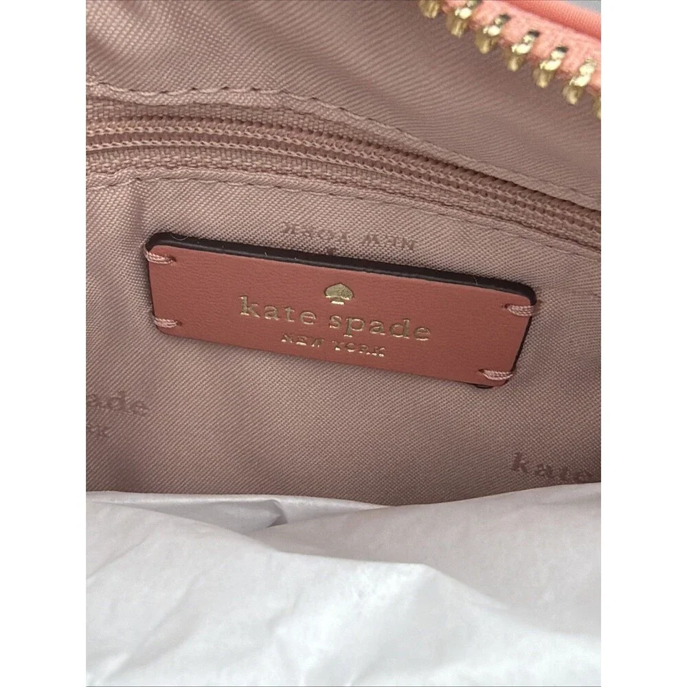 Kate Spade Spade Flower Quilted Shoulder Bag Terracotta Pink NWT - Picture 12 of 15